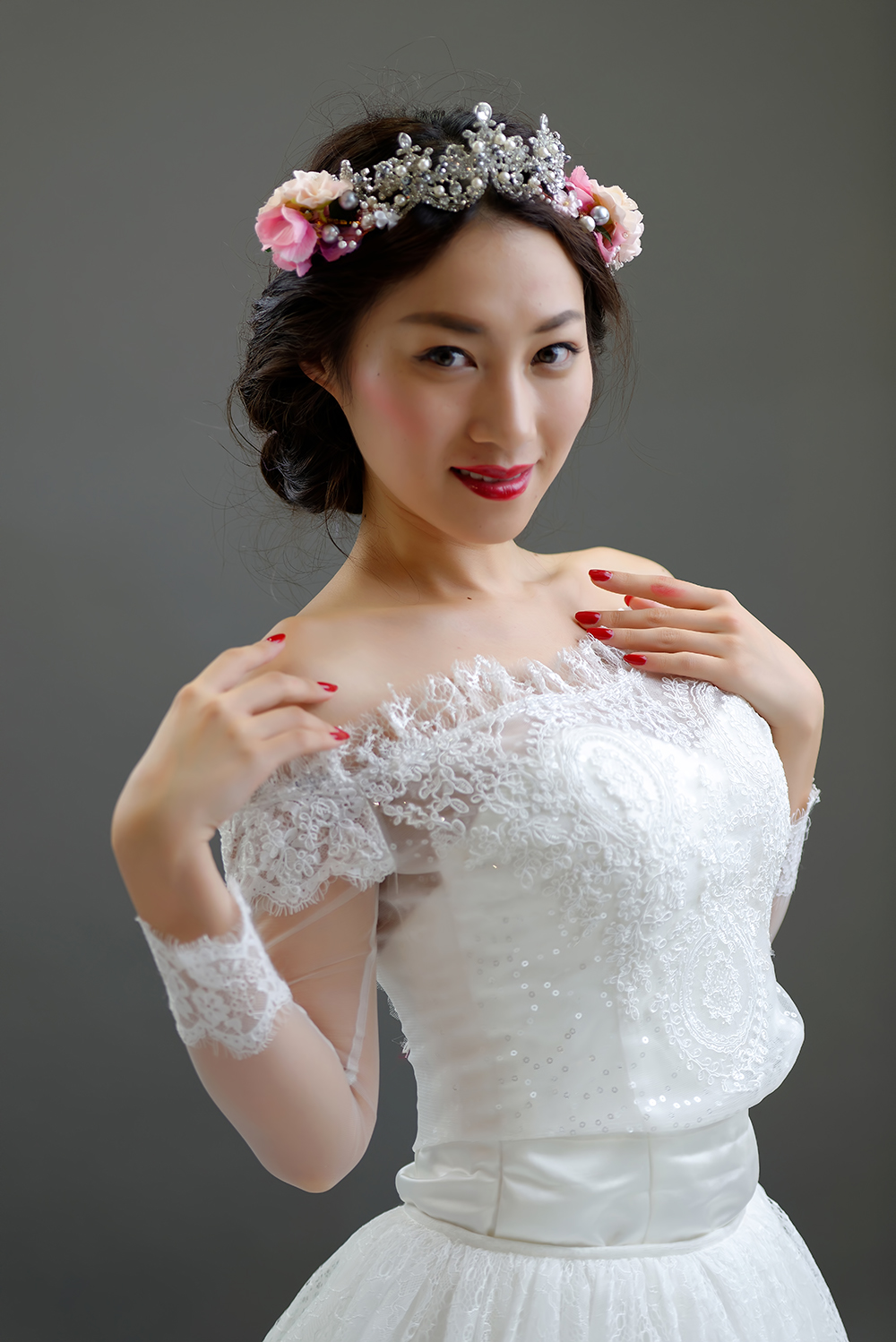 气质女神李小冉新娘装婚纱唯美写真摄影图片图片