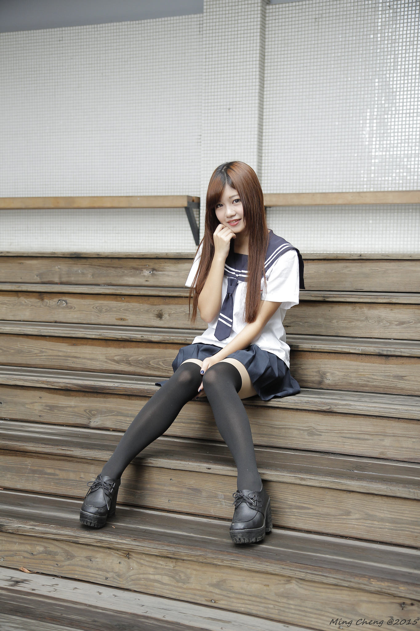 沈大女生清新校服写真图片图片