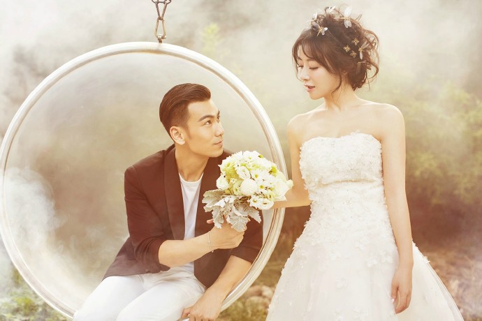 袁弘张歆艺婚纱照图片 浪漫纯真又甜蜜图片