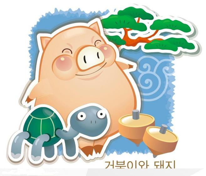 软萌可爱卡通小猪图片手机壁纸图片