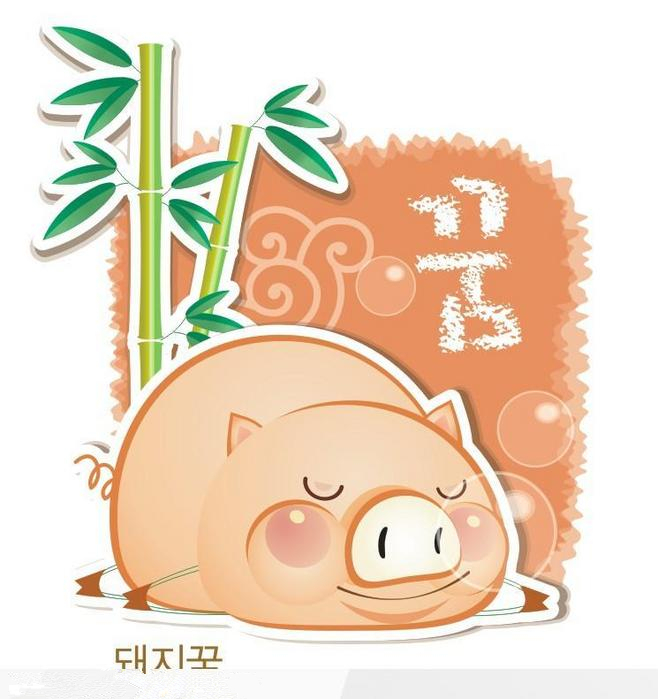 可爱的卡通小猪唯美高清手机壁纸图片