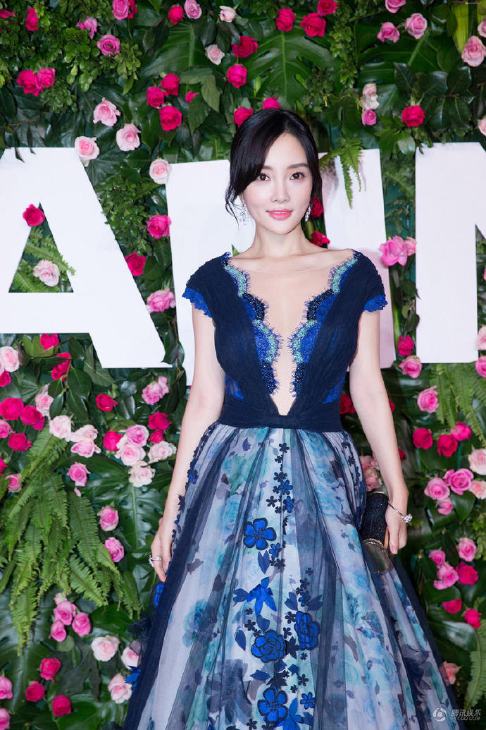 李小璐深V裙开到肚脐肤白貌美气质优雅明星写真图片图片