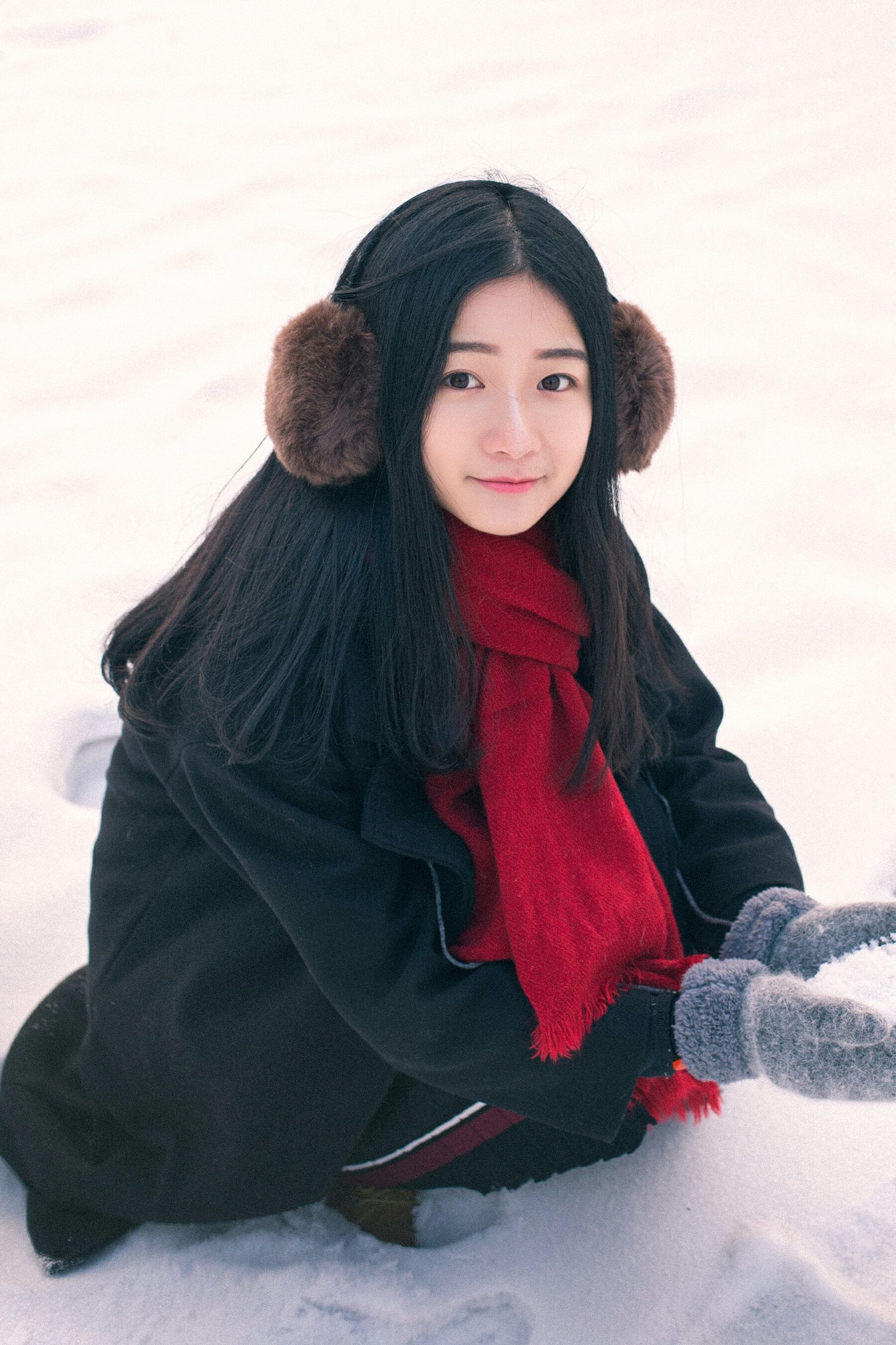 校花美女学生妹冬季雪景养眼迷人写真图片图片