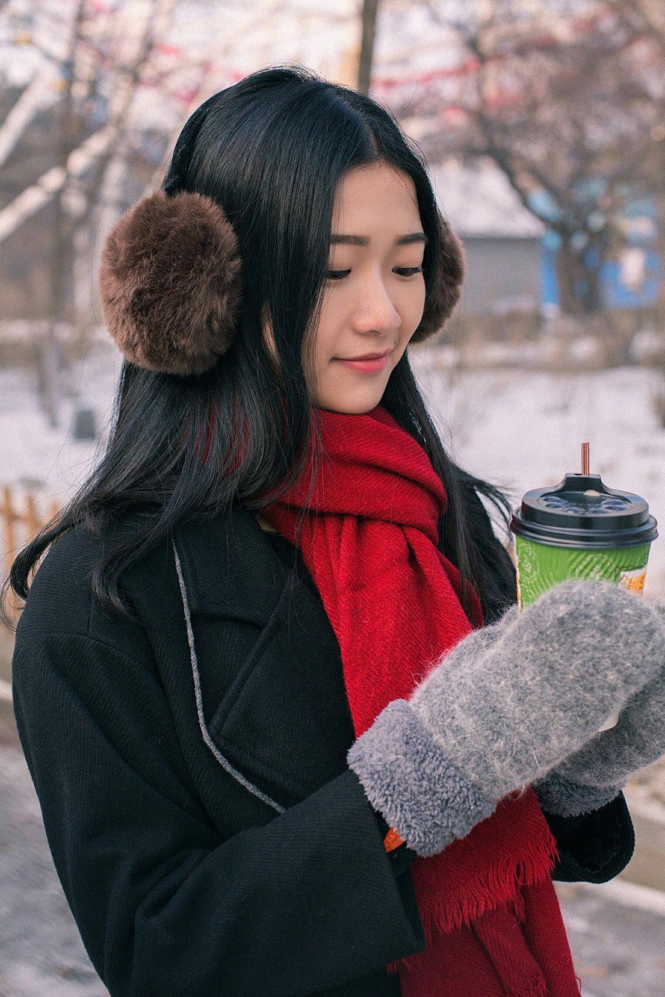 冬天雪景唯美手机壁纸图片图片
