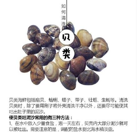 教你八种清洗海鲜的文字图片图片