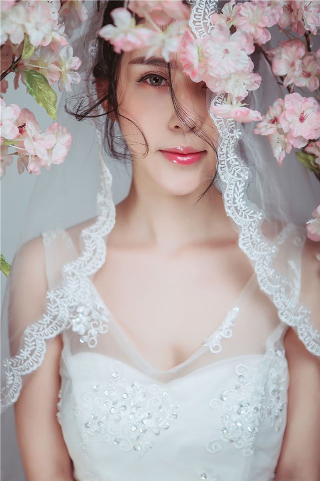 唯美梦幻亚洲美女婚纱摄影写真高清图片图片