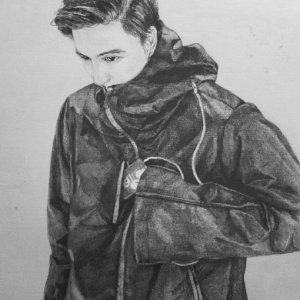 最流行新款女神范冰冰唯美人物肖像手绘素描图片桌面壁纸下载（3）图片