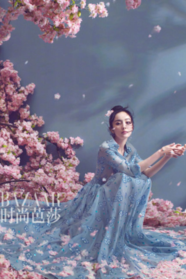 人气小花旦杨幂夏日复古风甜美写真桌面壁纸(二)图片