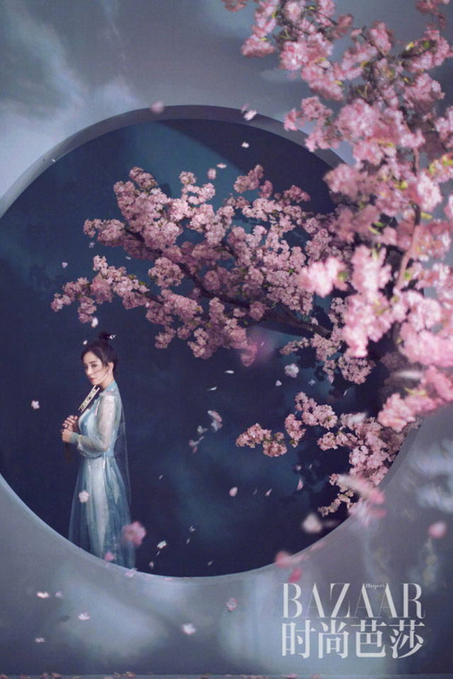 人气小花旦杨幂夏日复古风甜美写真桌面壁纸(二)图片
