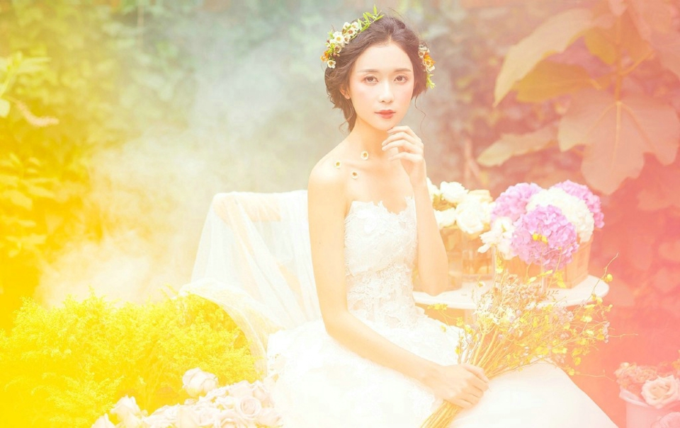 严屹宽杜若溪婚纱写真图片 明星夫妻温馨写真图片图片
