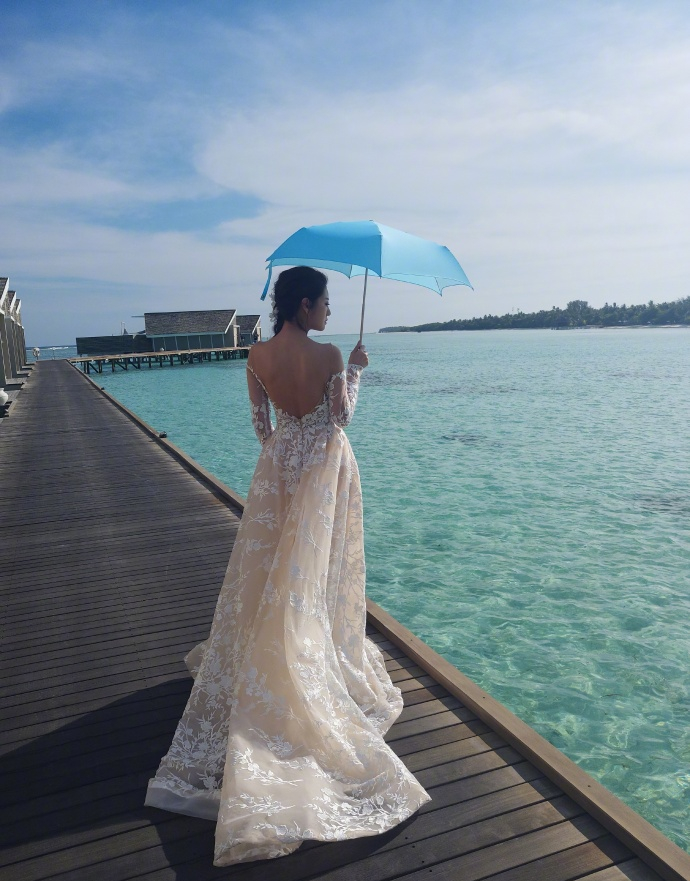 袁弘张歆艺婚纱照图片 浪漫纯真又甜蜜图片