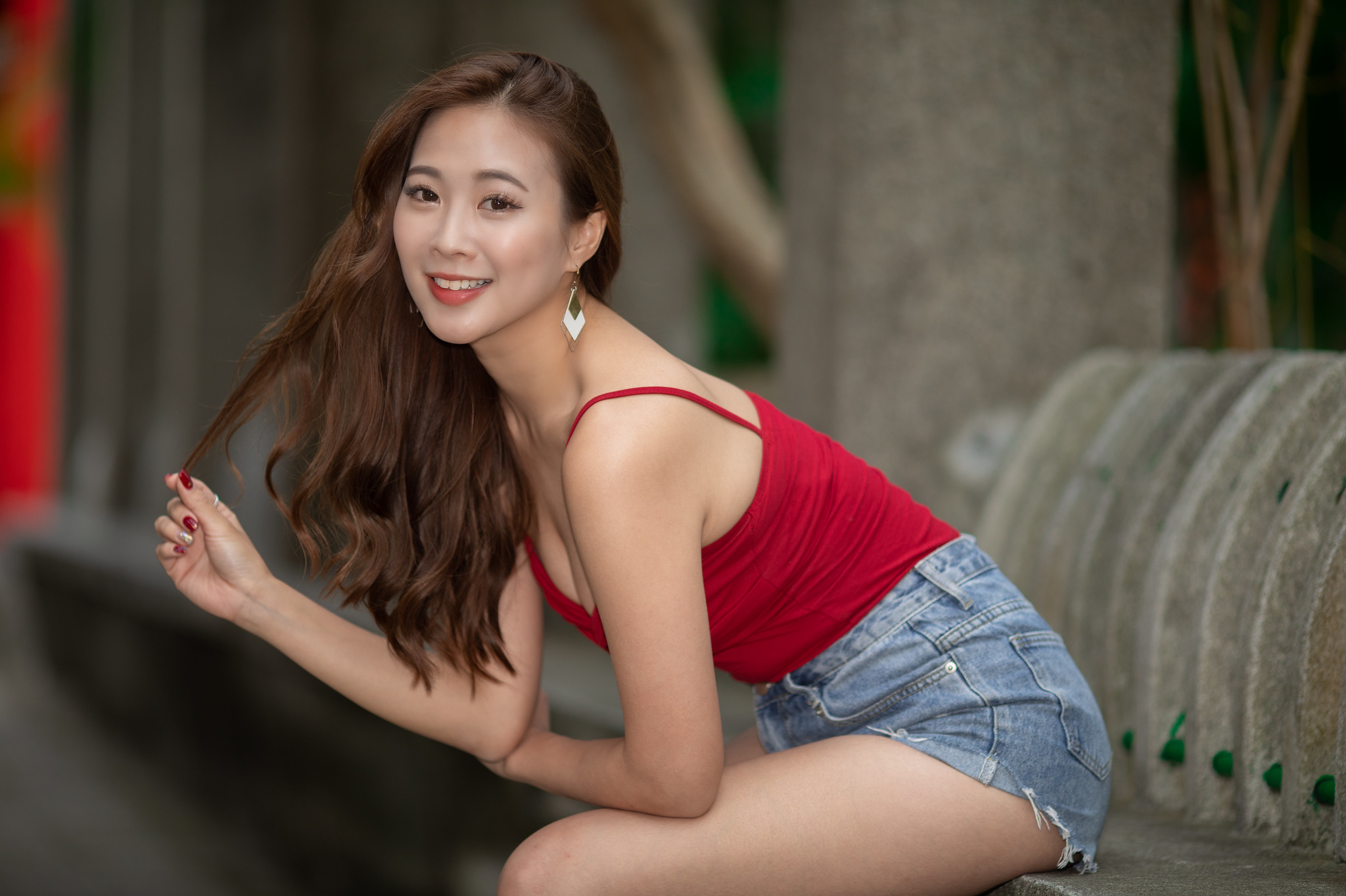 高清中国内地辽宁省沈阳女演员杜若溪时尚街拍图片桌面壁纸图片