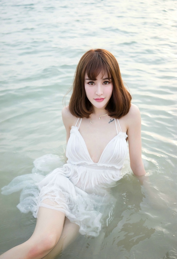 沙滩美女图片