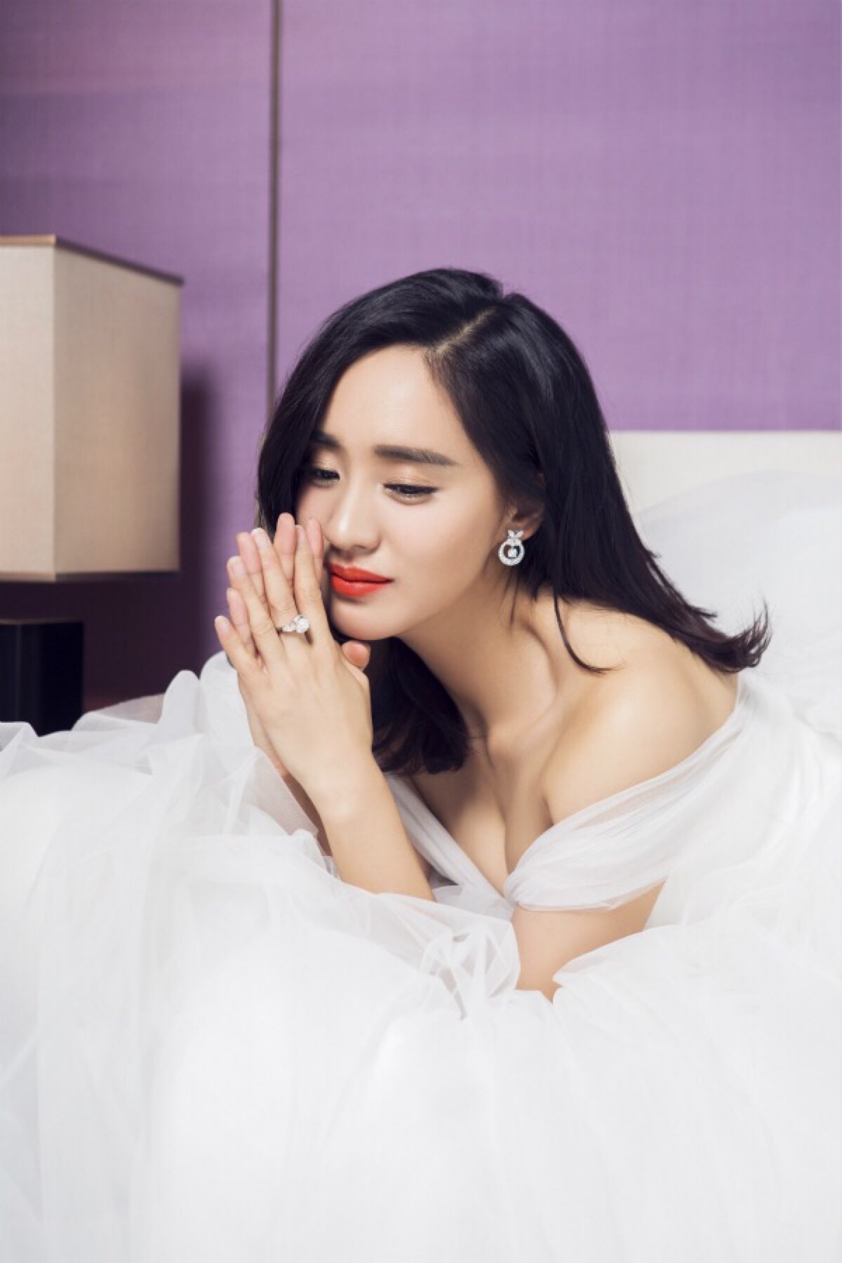 严屹宽杜若溪婚纱写真图片 明星夫妻温馨写真图片图片