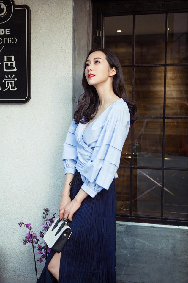 韩雪蕾丝一字肩透视礼服唯美图片图片