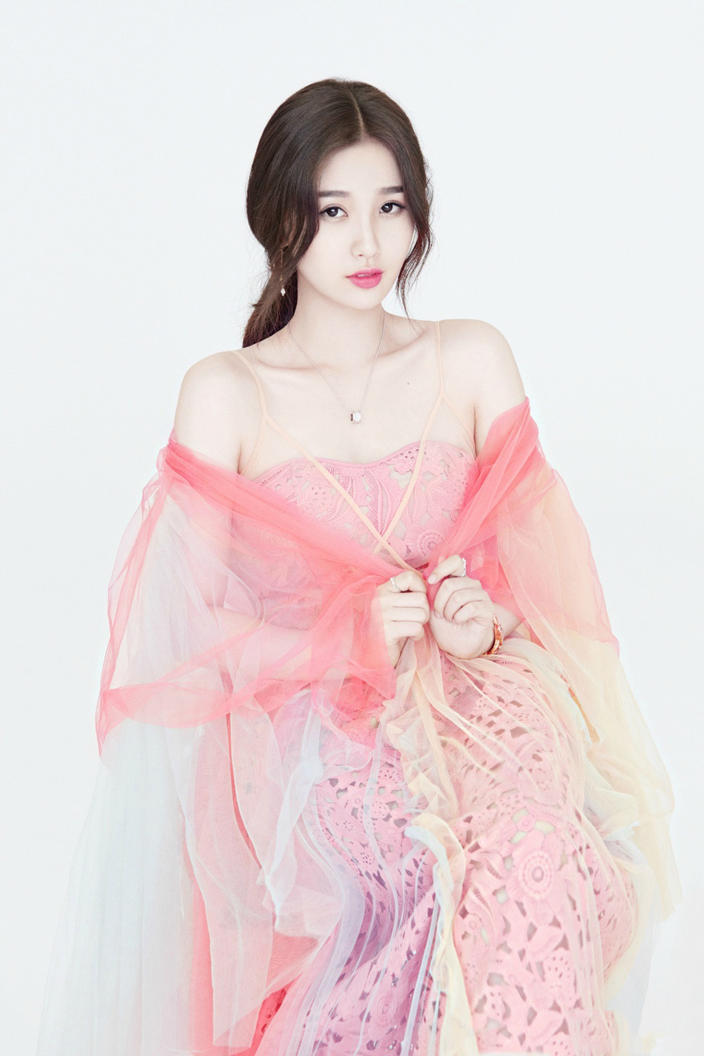 高清中国内地美女虞书欣彩色仙女礼服唯美写真图片图片
