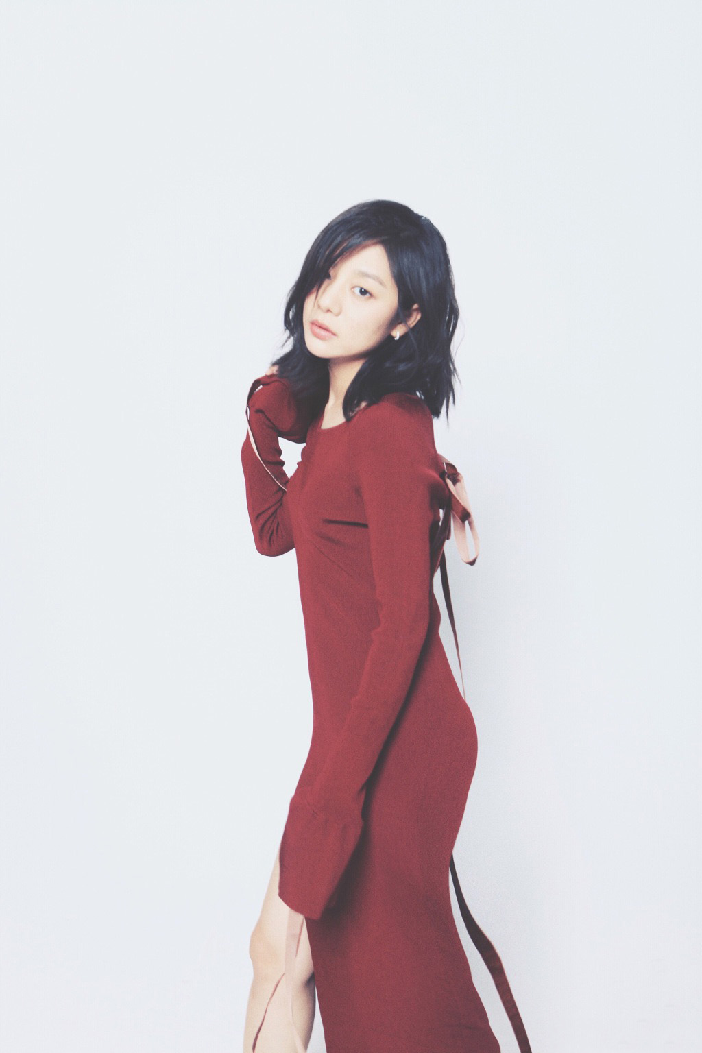 高清江苏省徐州美女王真儿开叉连衣裙优雅迷人高清图片图片