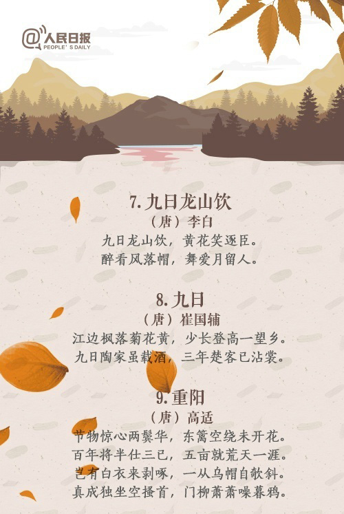 重阳节唯美古诗词文字图片图片
