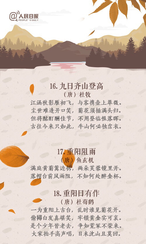 重阳节唯美古诗词文字图片图片
