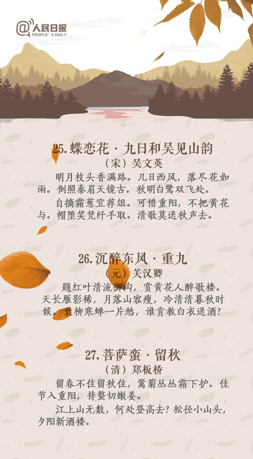 重阳节唯美古诗词文字图片图片