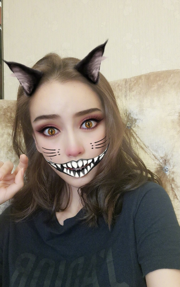 Angelababy杨颖万圣节鬼怪妆自拍图片图片