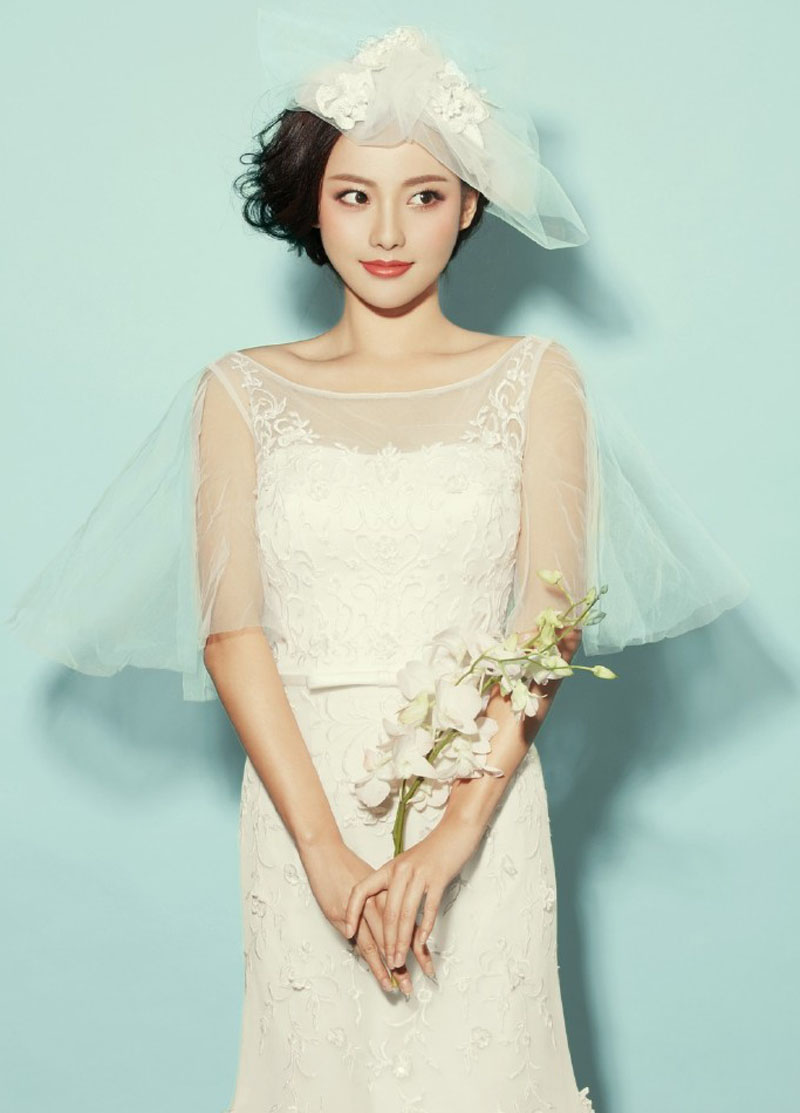 张馨予性感婚纱照高清写真图片图片