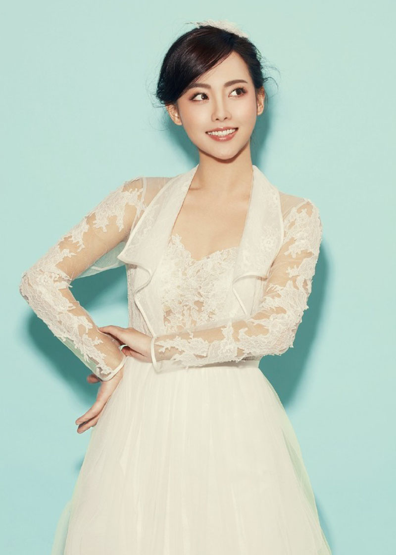 张馨予性感婚纱照高清写真图片图片