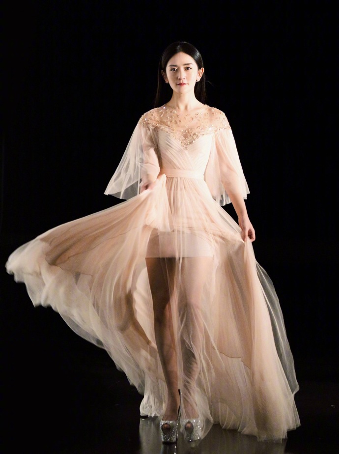 谢娜性感透视长裙迷人写真图片图片