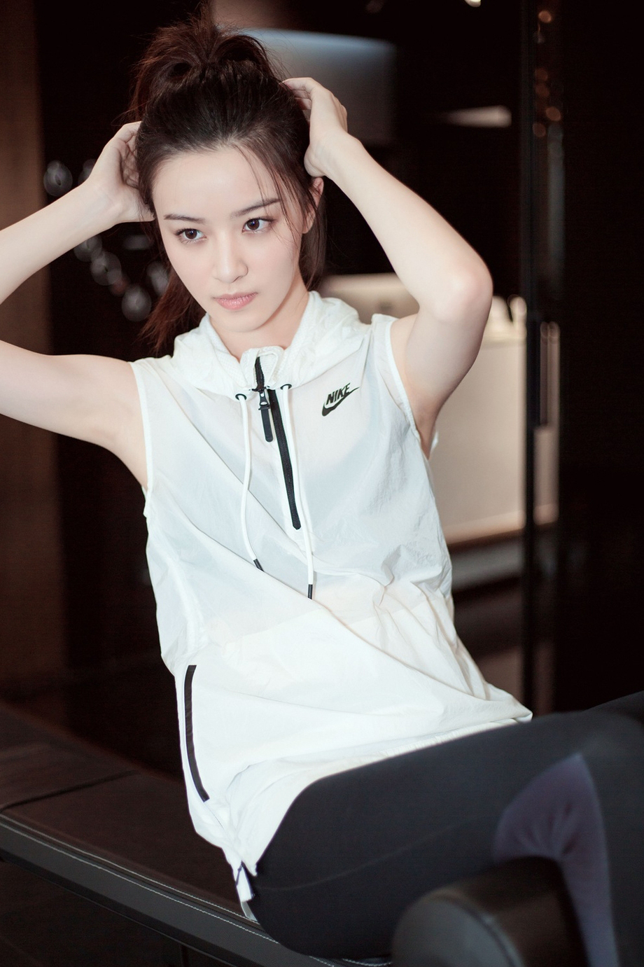 高清中国内地女演员美女梁婧娴健身运动风元气写真图片图片