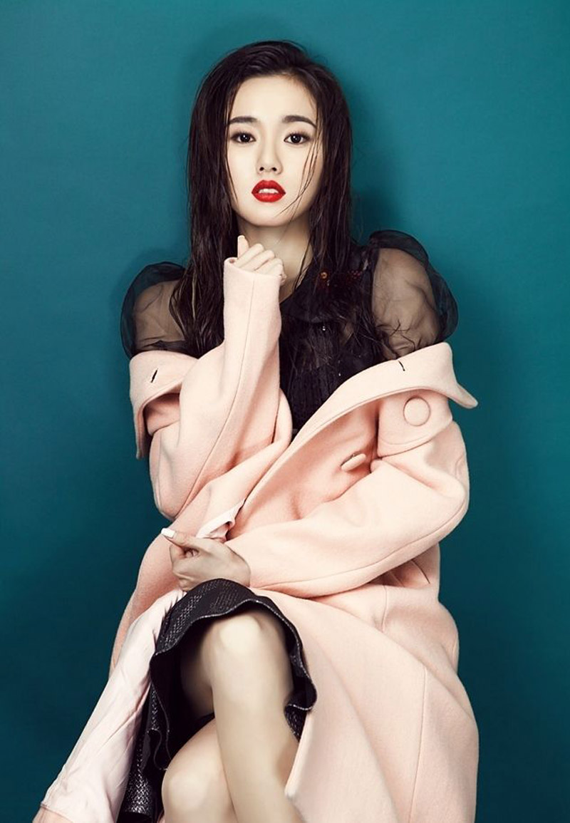高清山东省青岛美女江铠同冷艳洋装小女人霸气时尚写真图片