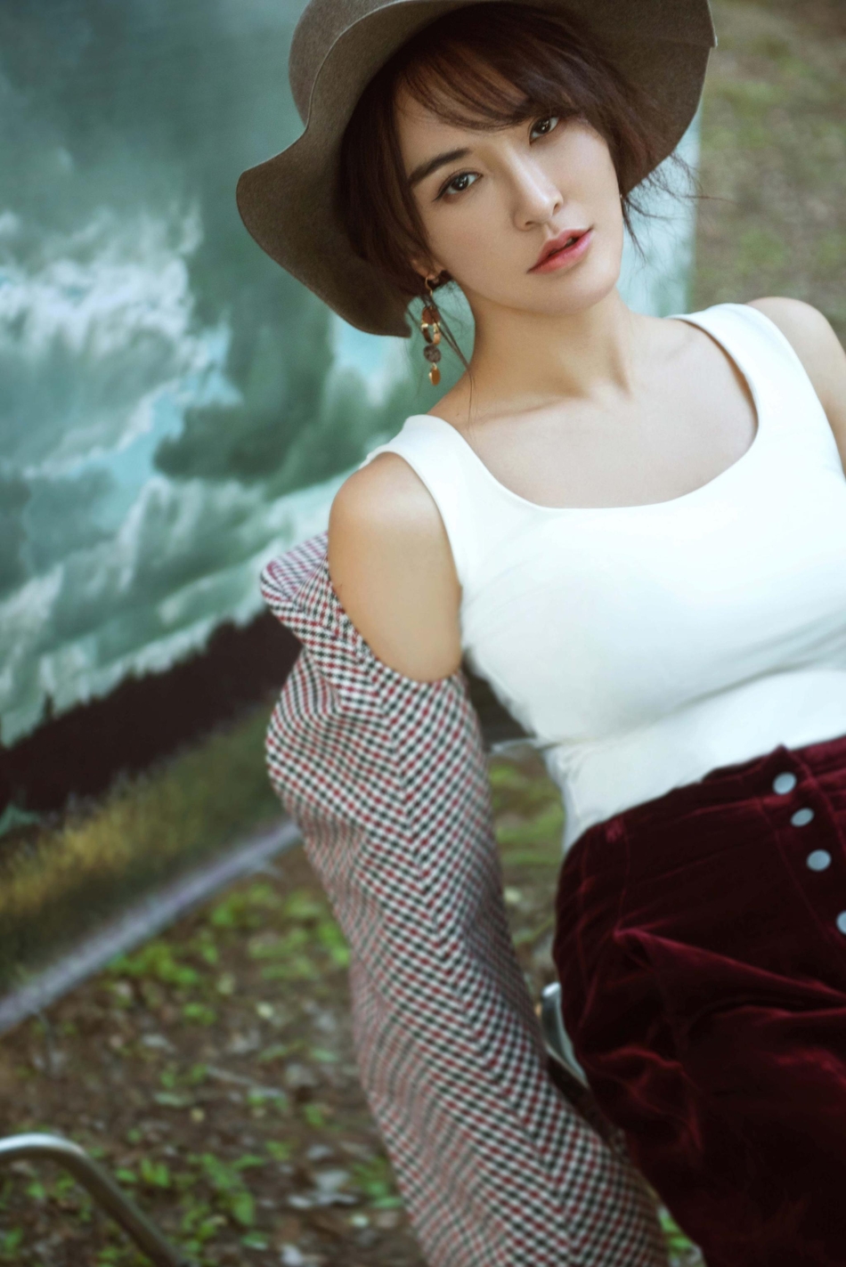 中国北京美女莫小奇英伦风妩媚街拍写真图片图片