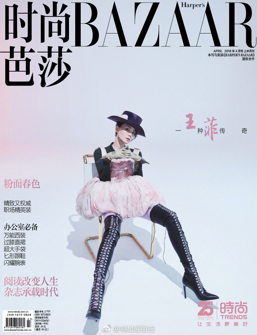 高清北京美女王菲时尚芭莎个性封面大片图片