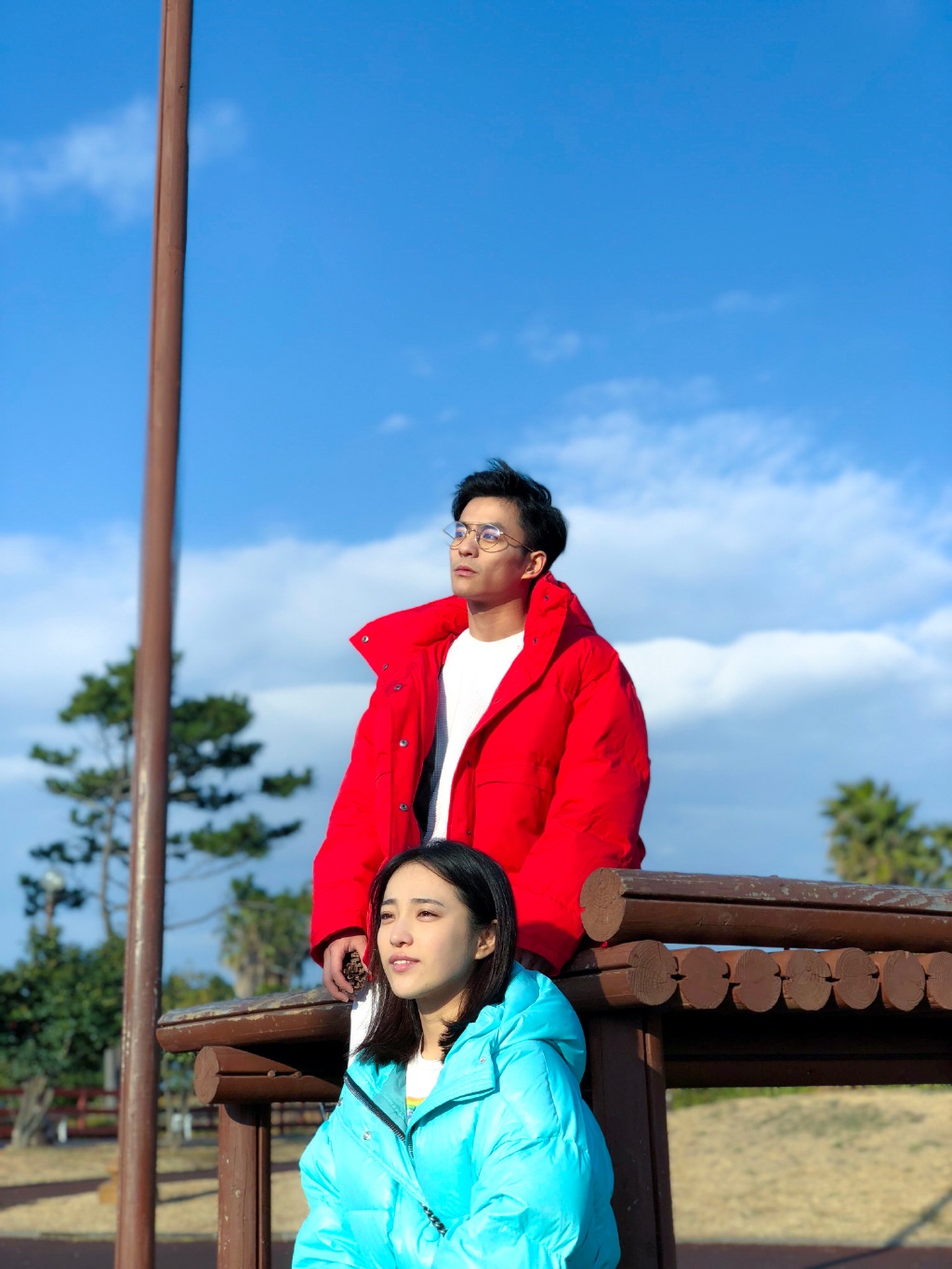 高清浙江省温州美女张植绿休闲夹克帅气街拍图片图片