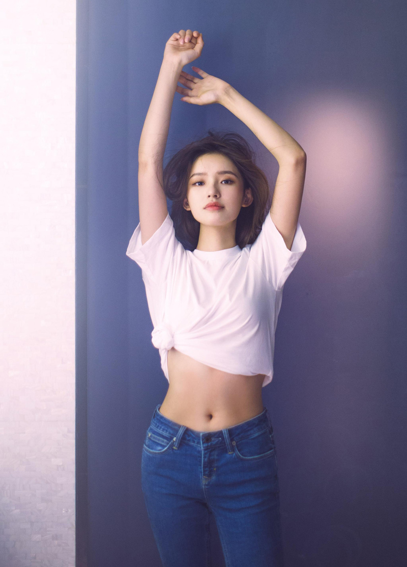 林允性感露脐装清爽写真图片图片 林允性感露脐装清爽写真图片图片