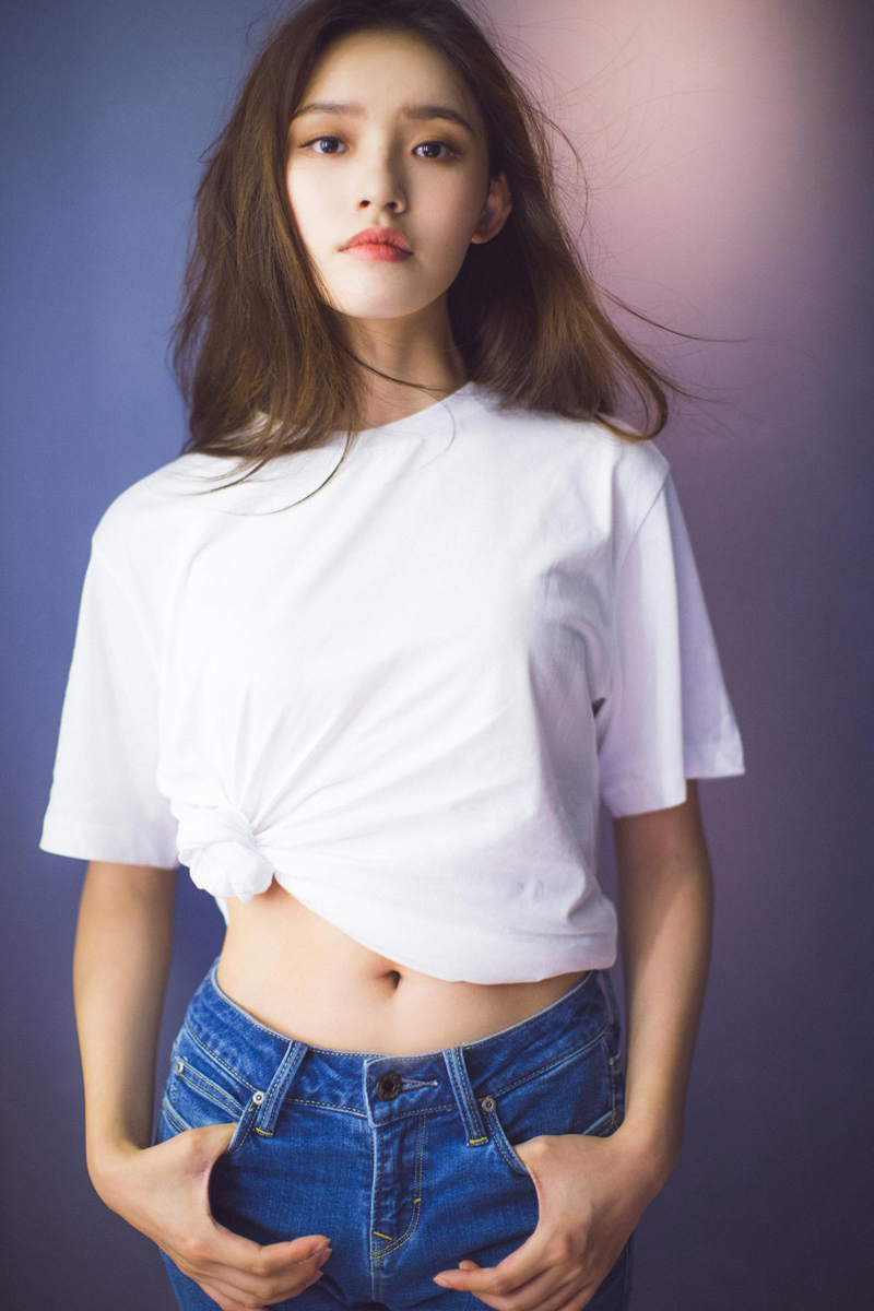 林允性感露脐装清爽写真图片图片 林允性感露脐装清爽写真图片图片