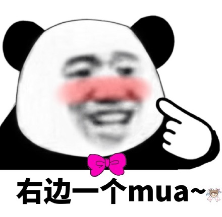 熊猫头清新情话表情包图片