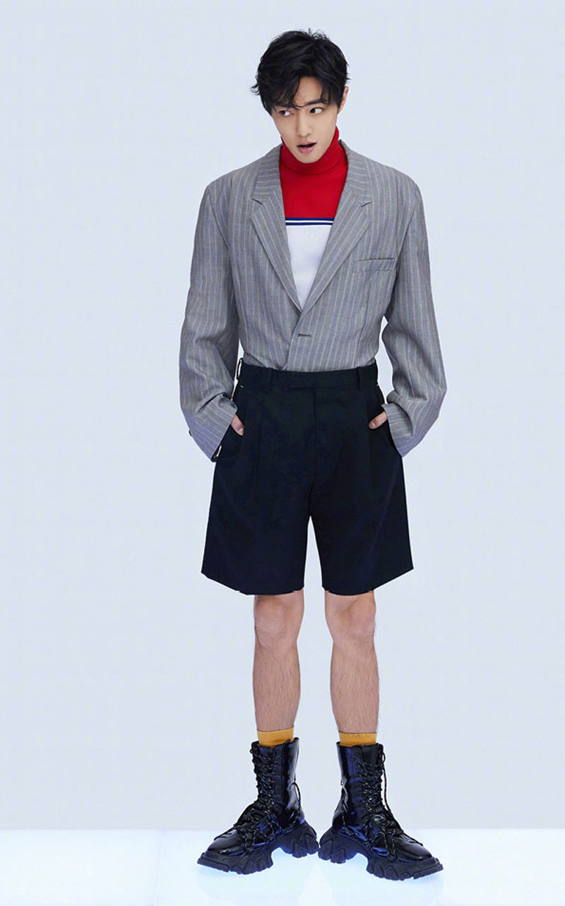 肖战衬衫西服简约写真图片图片