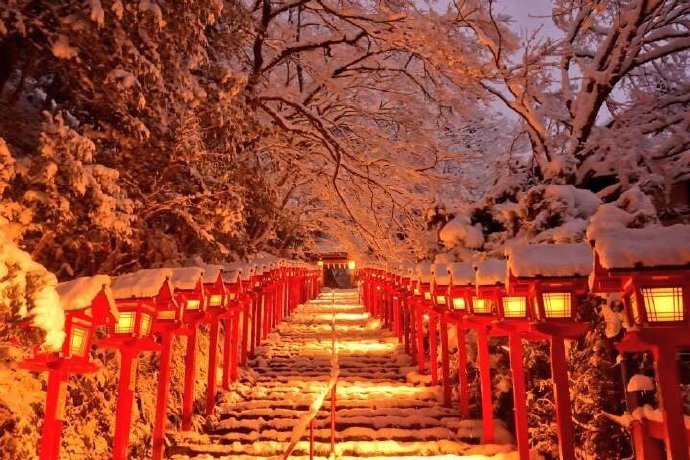 冬日布拉格的雪景唯美摄影图片图片
