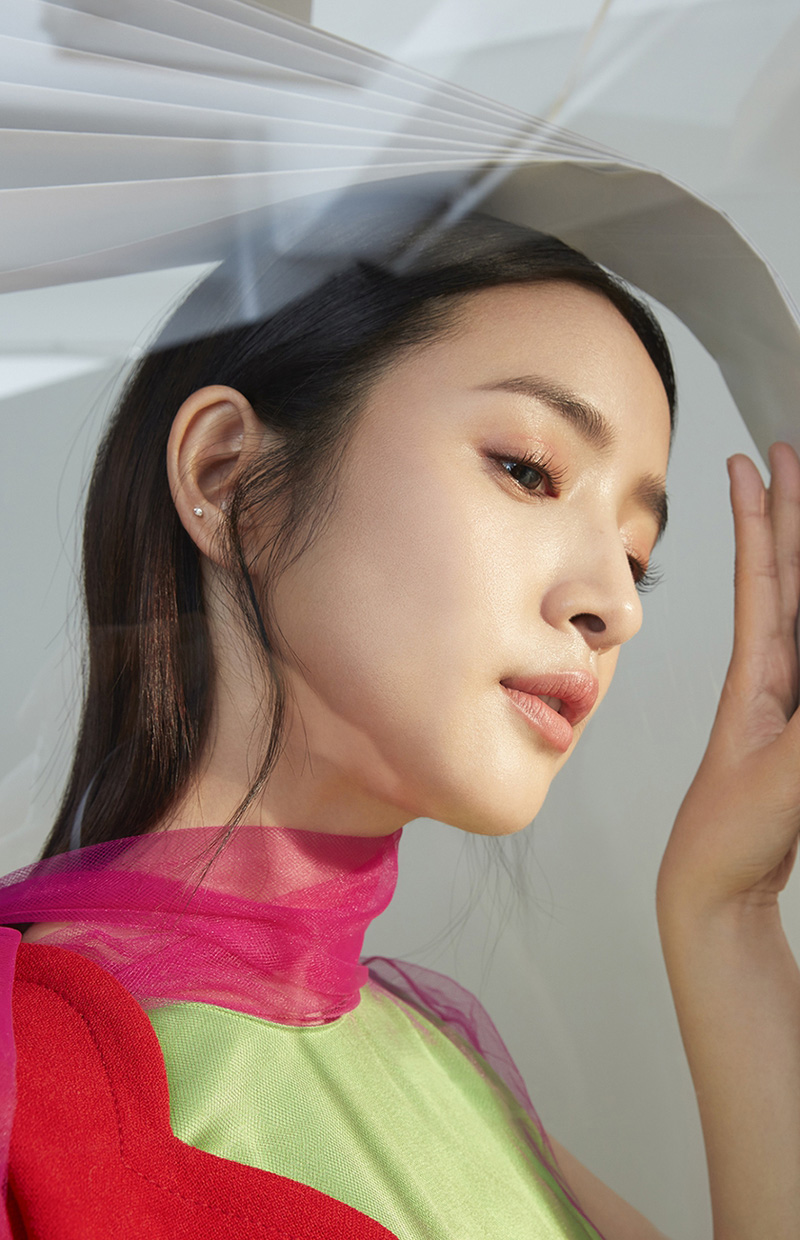 林依晨吊带低胸长裙性感写真图片图片