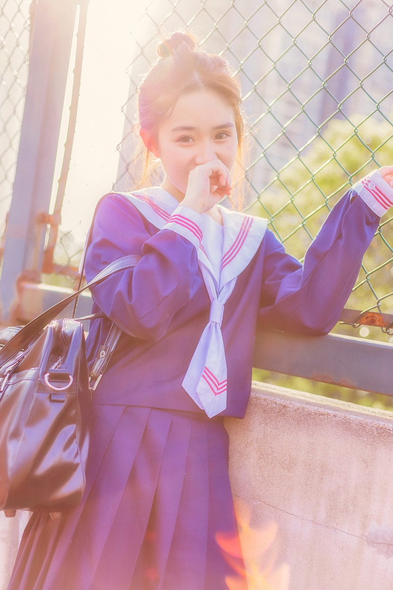 丸子头美少女水手服校园写真图片图片
