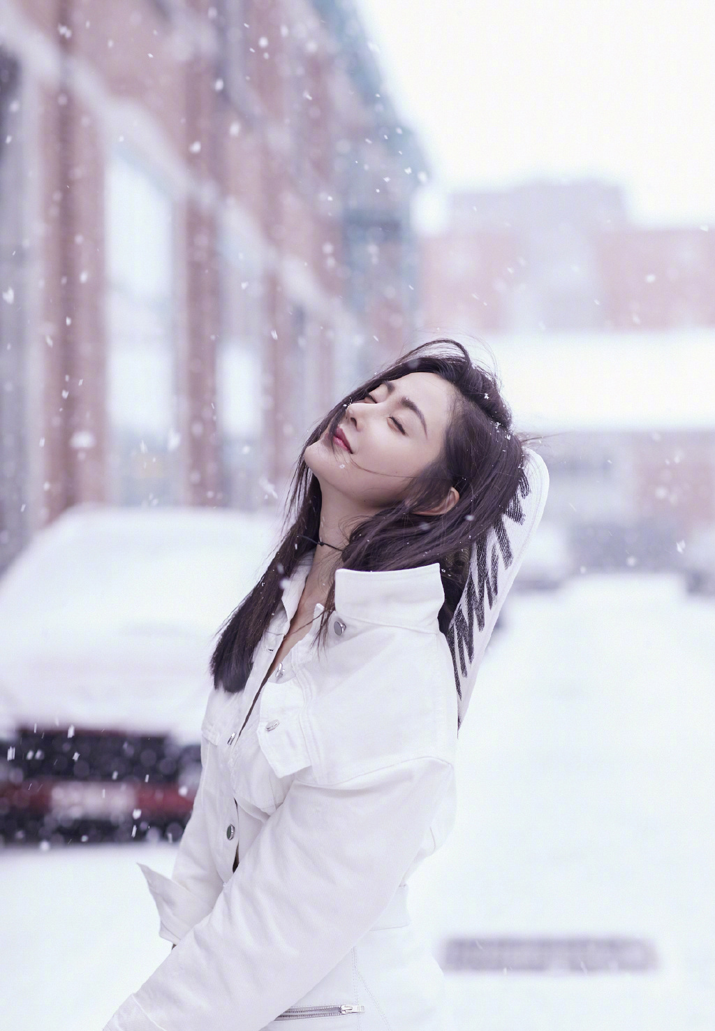 冬日布拉格的雪景唯美摄影图片图片