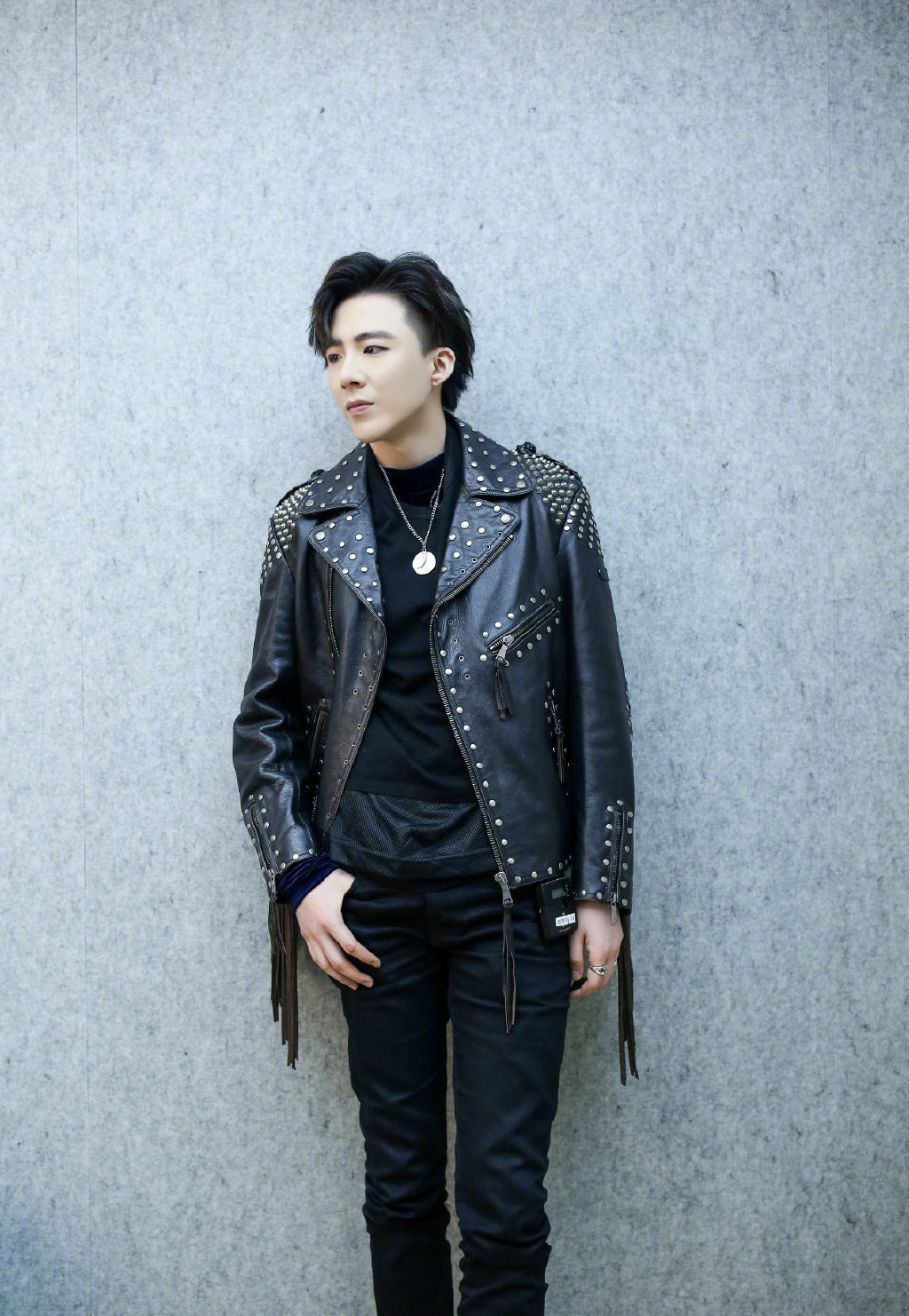 高清男明星刘宇宁镭射连体工装服帅气图片图片