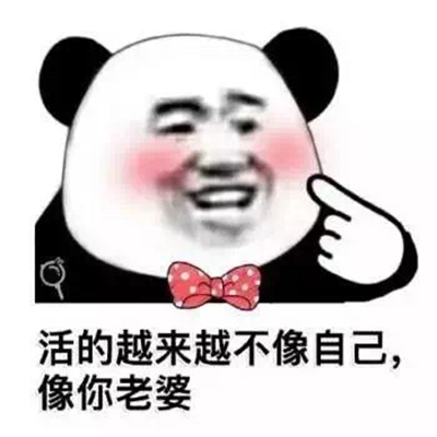 熊猫头清新情话表情包图片