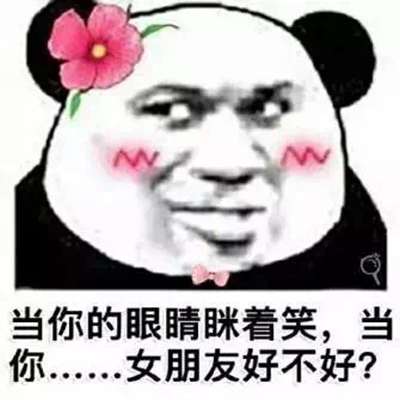 熊猫头清新情话表情包图片