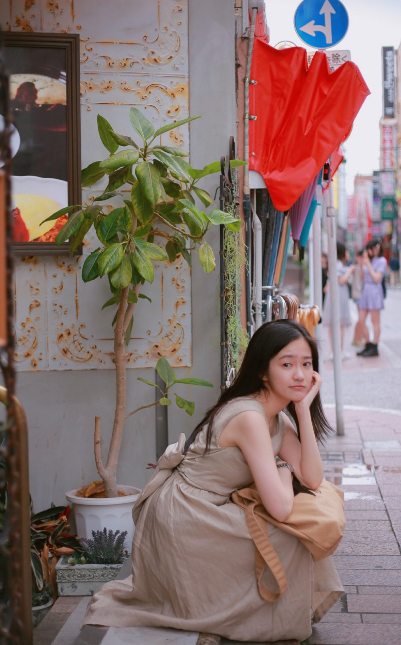 中国内地海市女演员汤梦佳清新温婉夏日写真图片图片