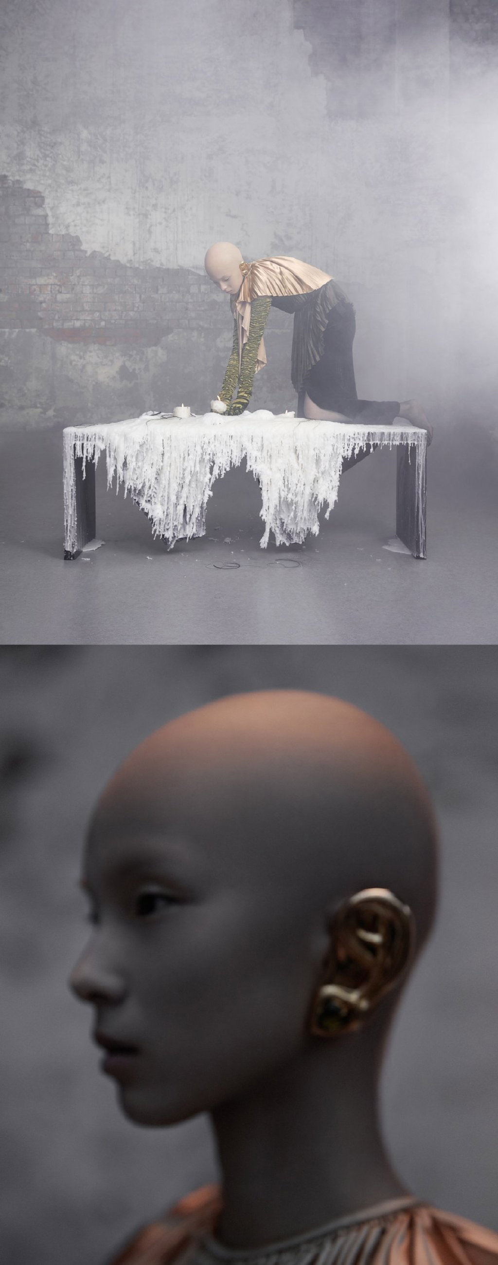 雎晓雯光头造型大片写真图片图片