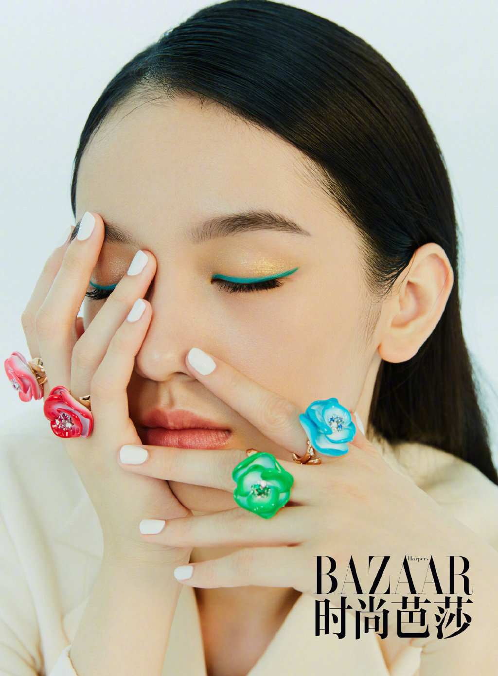高清性感女星周也水滴妆时尚写真图片图片