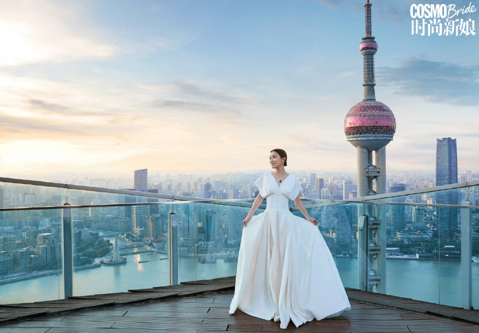 张馨予性感婚纱照高清写真图片图片