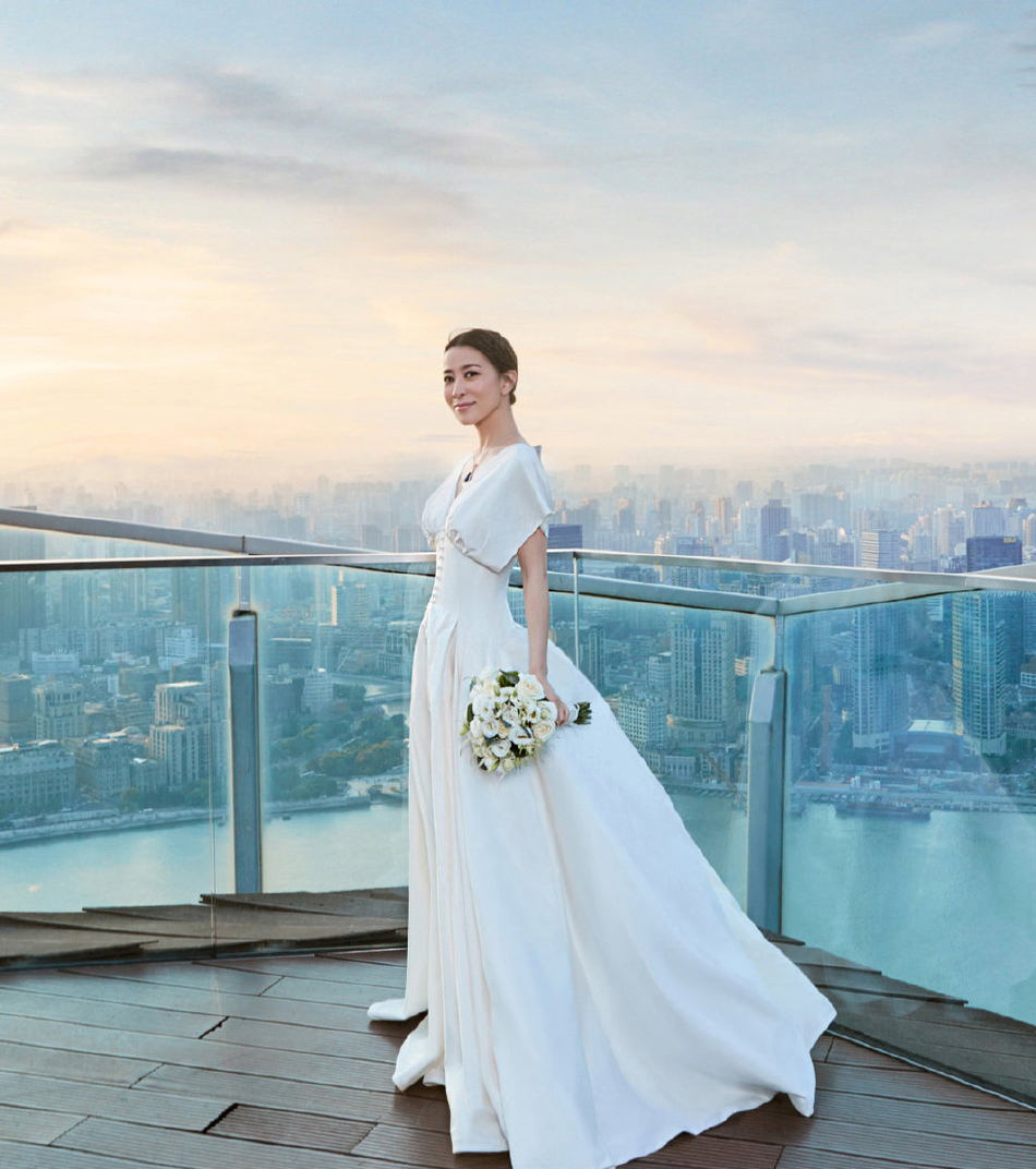 张馨予性感婚纱照高清写真图片图片