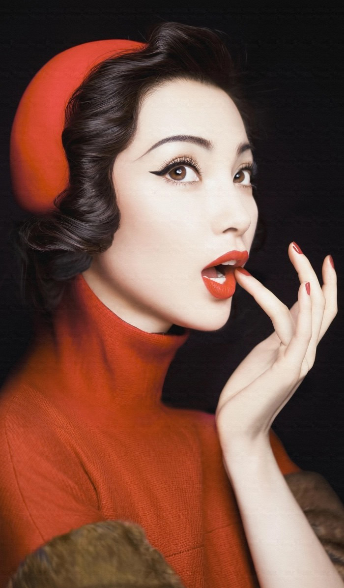 高清黑龙江省哈尔滨市无常女演员黑色迷人李冰冰美女明星高雅大气写真图片(二)图片